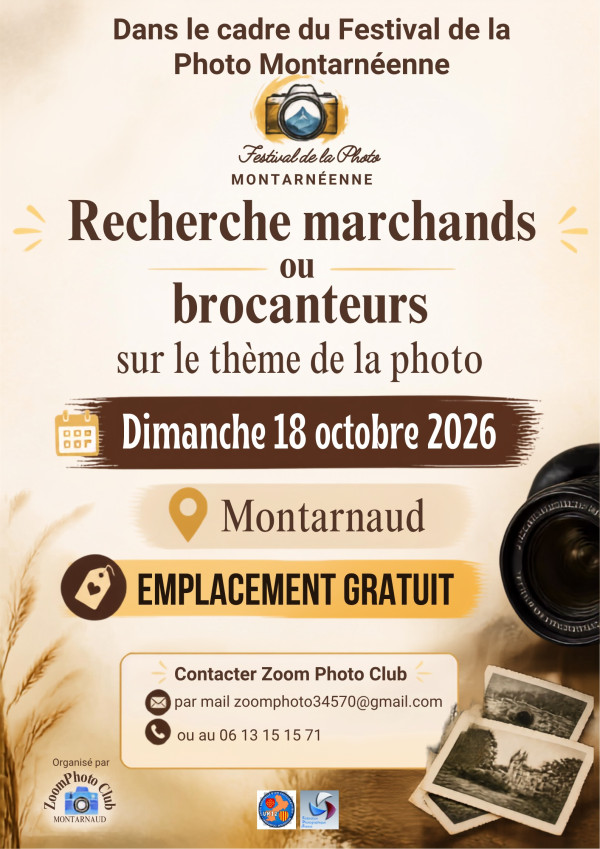Appel à candidatures – Marché photo – 18 octobre 2026