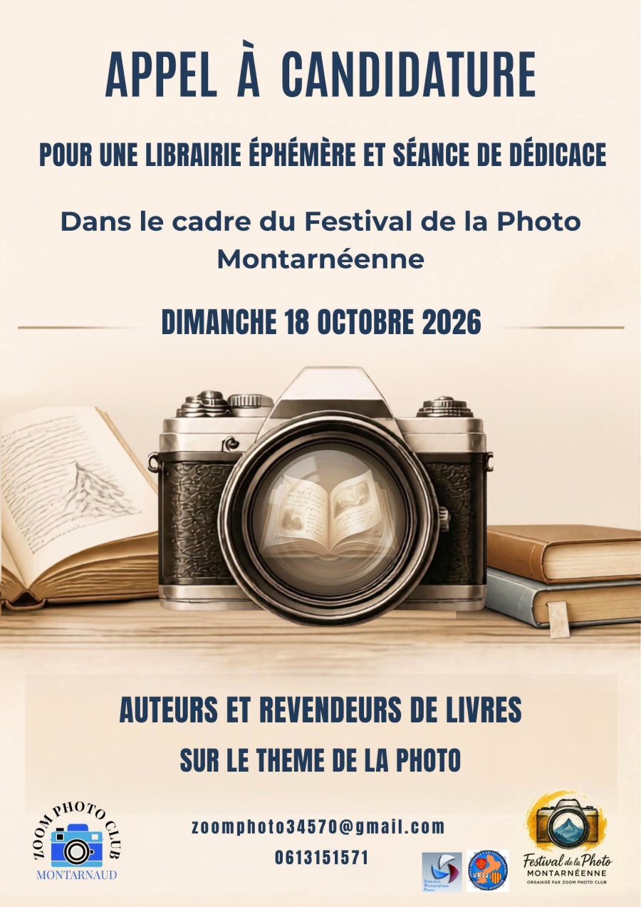 Appel à candidatures – Librairie éphémère, dédicaces – 18 octobre 2026